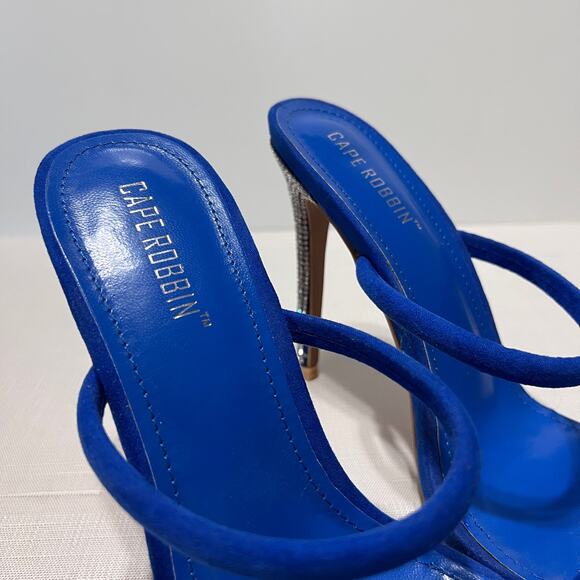 Cape Robbin Spruce Rhinestone Stiletto Heels in Lover Boy Blue Women's Size 9M - Picture 8 of 10